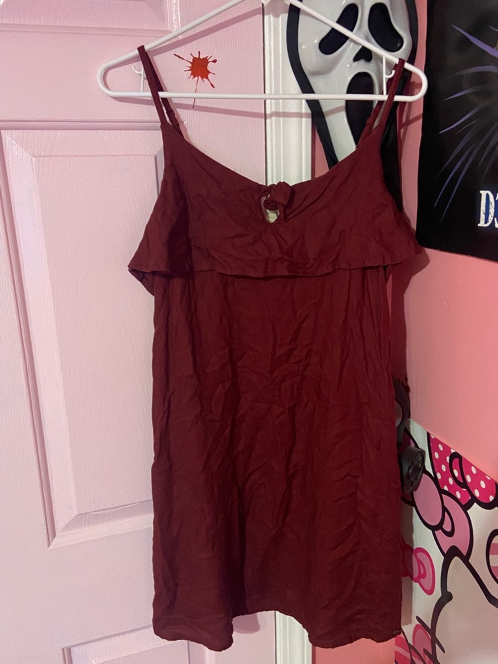 burgundy summer dress